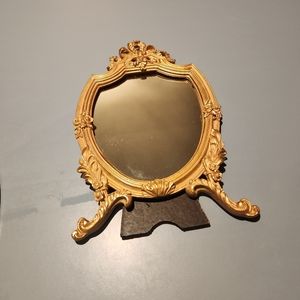 Gold antique mirror